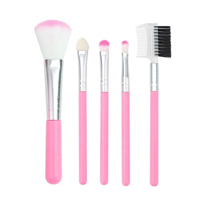 wholesale 5 pcs makeup brush set foundation vegan professional private label custom pink cosmetic makeup brushes set