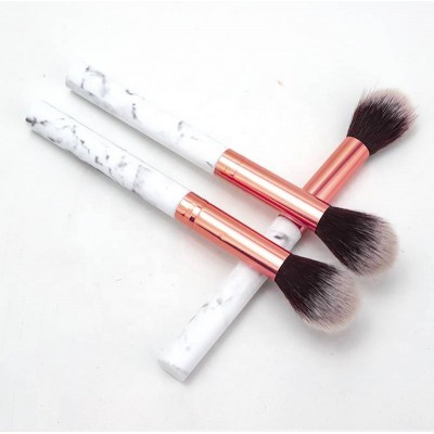 Private Label Custom Profesional Luxury Single Makeup Brushes Set Brochas De Maquillaje  Marble Blush Brush